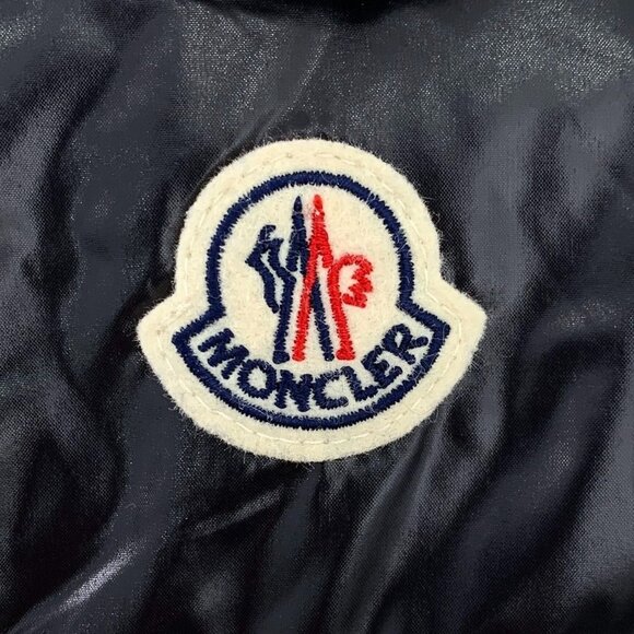 Moncler Black & Tan Hooded Down Puffer Jacket With Logo Patch - Picture 5 of 8